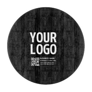 Planche À Découper Votre logo avec code QR et texte modifiables