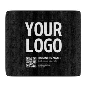 Planche À Découper Votre logo avec QR code et texte modifiables