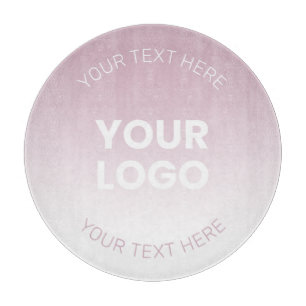 Planche À Découper Votre logo   Moderne Dusty Rose & Blanc Ombre