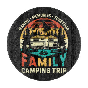 Planche À Découper Voyage de camping en famille créant des souvenirs 