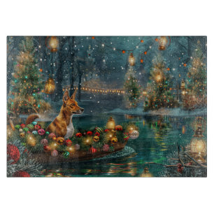 Planche À Découper Voyage de Noël de Basenji