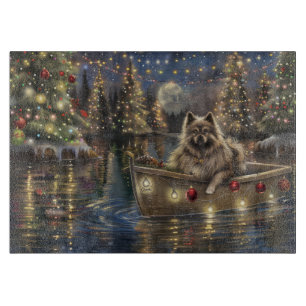 Planche À Découper Voyage de Noël du Keeshond