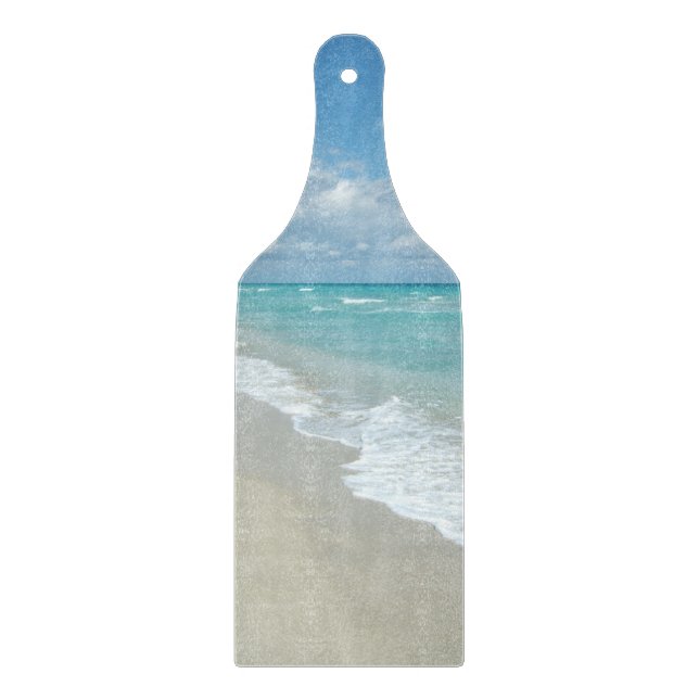 Planche À Découper Vue sur la plage de détente extrême (Devant)