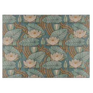 Planche À Découper Water Lys Lily Art Nouveau Nature