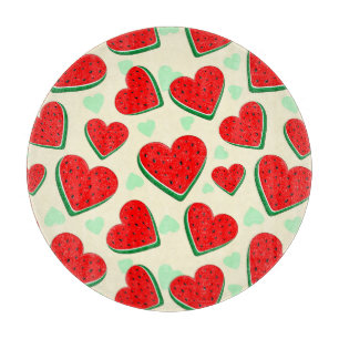 Planche À Découper Watermelon Heart Valentine's Day Free Palestine