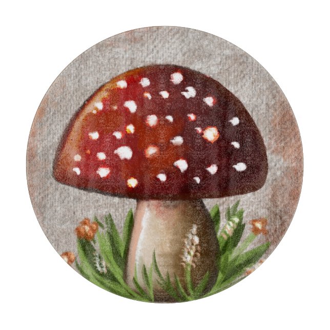 Planche À Découper Whimsical Mushroom & Fungi Motif – Nature-Inspired (Devant)