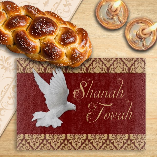 Planche À Découper White Dove Rosh Hashanah New Year Challah Board (Créateur téléchargé)