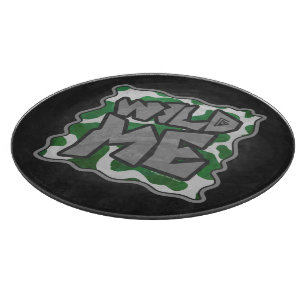 Planche À Découper Wild Me Vache Vert et blanc Imprimer