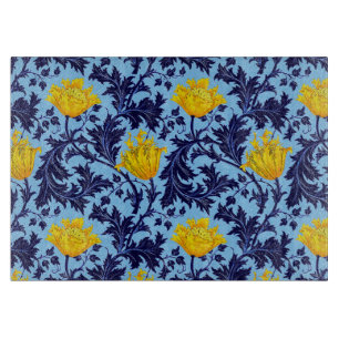 Planche À Découper William Morris Anemone, Navy, Sky Blue et Yellow