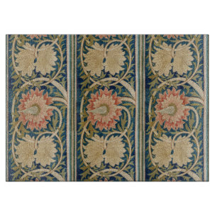 Planche À Découper William Morris Fleur Rose Soie Broderie Antique