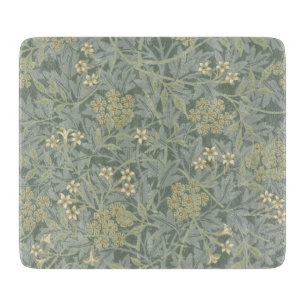 Planche À Découper William Morris Jasmine Bleu Vert Art Botanique