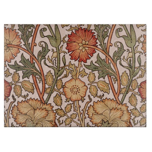 Planche À Découper William Morris Rose Flower Fond d'écran Motif (Devant)