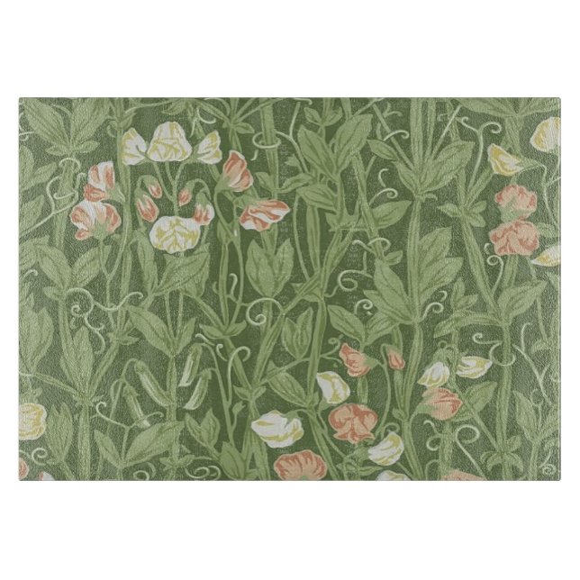 Planche À Découper William Morris Sweet Pea Floral Design (Devant)