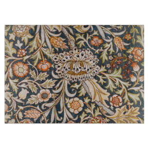 Planche À Découper William Morris Vintage Trent Motif Floral Bleu