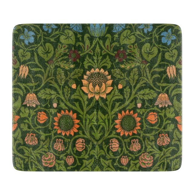 Planche À Découper William Morris Violet et Columbine Art Rug (Devant)