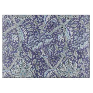Planche À Découper William Morris Windrush motif floral bleu