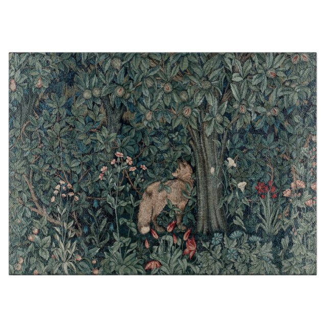 Planche À Découper William Morris Woodland Tapestry Fox (Devant)