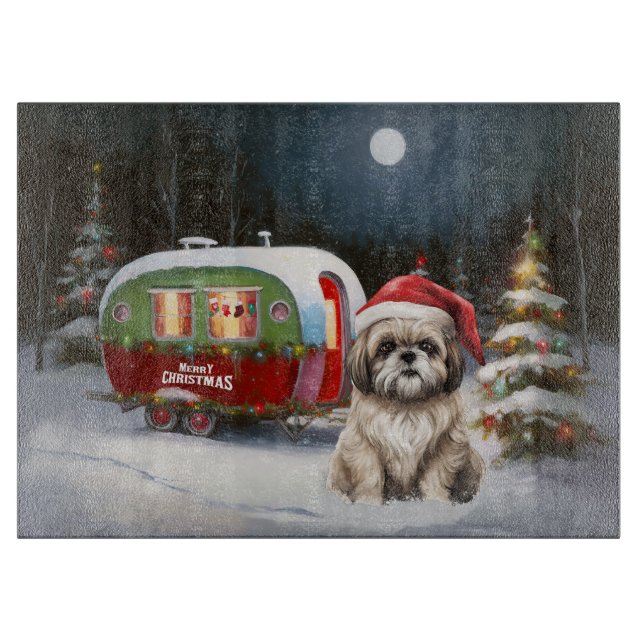 Planche À Découper Winter Havanese Caravan Christmas Adventure (Devant)