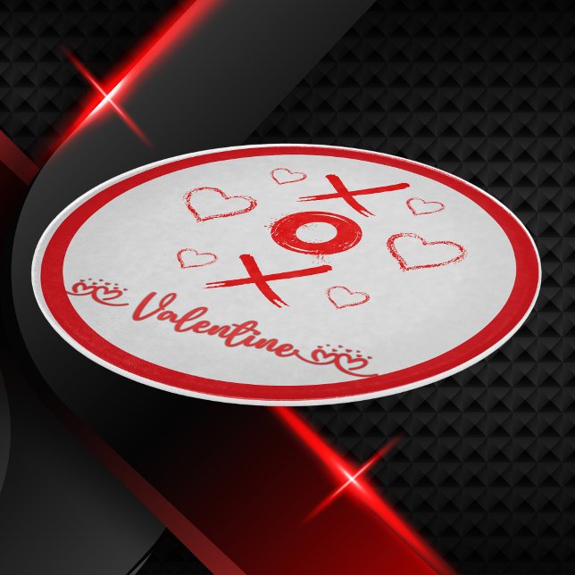 Planche À Découper XOXO de Saint-Valentin aux coeurs rouges | (Créateur téléchargé)