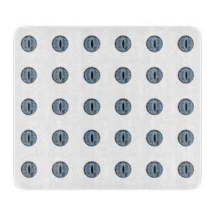 Planche À Découper Yeux à points bleu d'Halloween