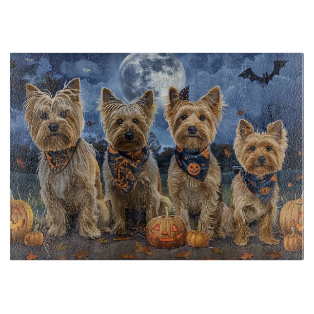 Planche À Découper Yorkipoo Halloween Éffrayant (Devant)