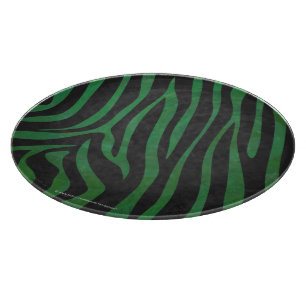 Planche À Découper Zebra Black et Green Print