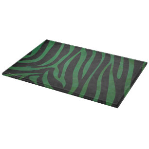 Planche À Découper Zebra Black et Green Print