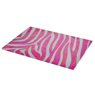 Planche À Découper Zebra Hot Pink et White Print