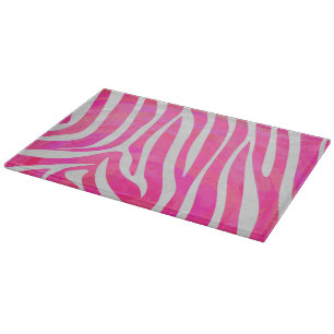 Planche À Découper Zebra Hot Pink et White Print