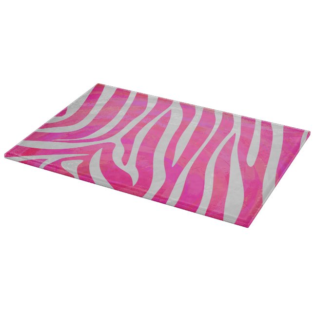 Planche À Découper Zebra Hot Pink et White Print (Coin)
