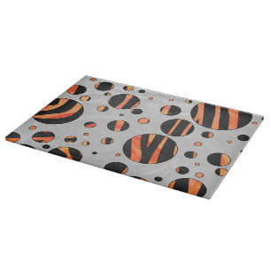 Planche À Découper Zebra Pois noirs et orange