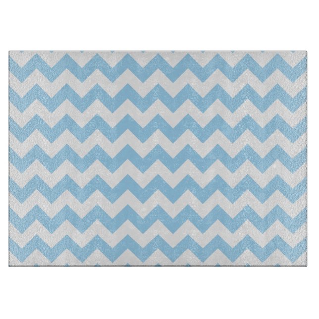 Planche À Découper Zigzag bleu, Chevron bleu, Motif géométrique (Devant)