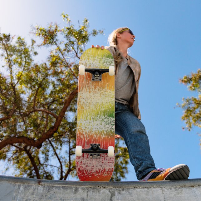 Planche à skateboard Abstraite d'art électrique co (Extérieur 1)