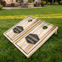 Planche de Cornhole en Bois Clair Saturday Legends