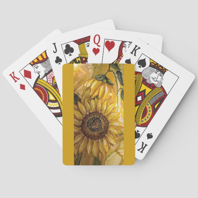 Planche de Peinture de tournesol de cartes de jeu (dos)