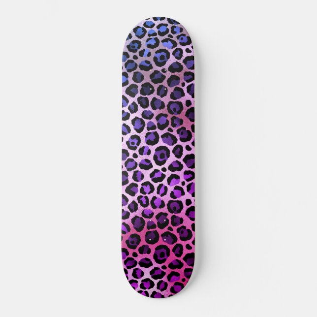 Planche de skateboard BLUE LEOPARD (Recto)