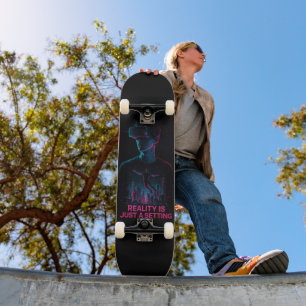 Planche de skateboard Cyberpunk VR Gamer "La Réa