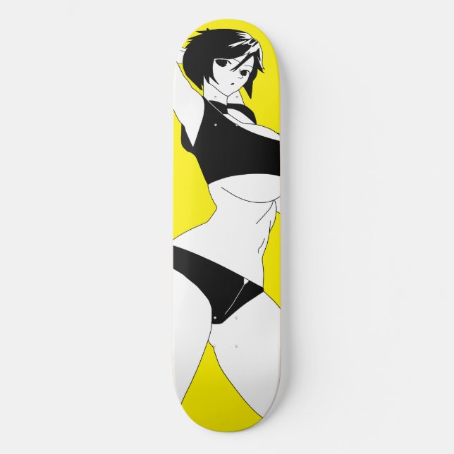 Planche De Skateboard De Fille Anime Surprise (Recto)