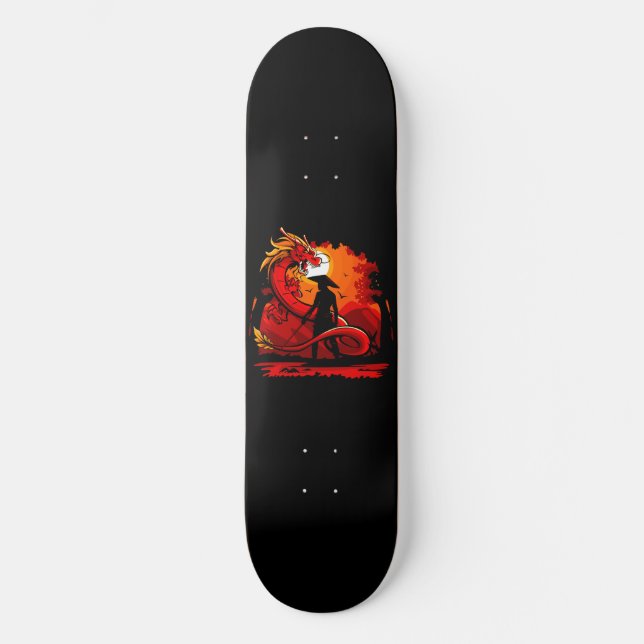 Planche de skateboard Dragon Samurai (Recto)