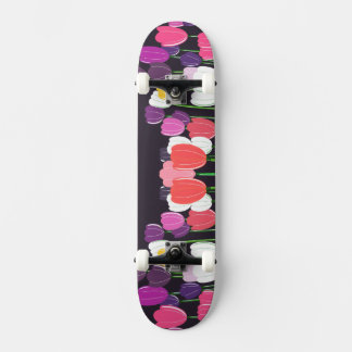 Planche de skateboard en fleur de tulipe
