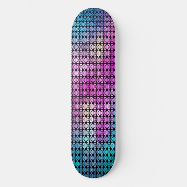 Planche de skateboard en mosaïque violette (Recto)