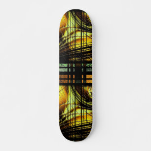 Planche de skateboard en or de miel déchiqueté