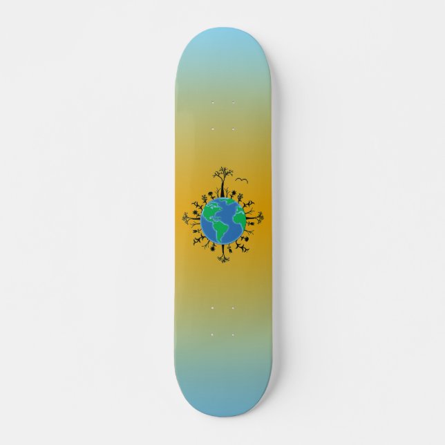Planche de skateboard jour des terres (Devant)