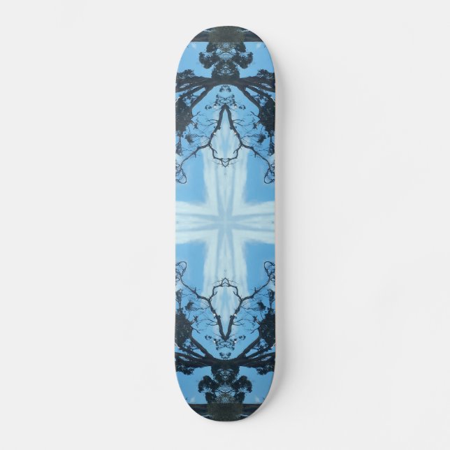 Planche de skateboard Motif Croix Bleue (Recto)