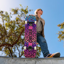 Planche de skateboard personnalisée Leopard