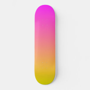 Planche de skateboard rose et jaune Sunset Overtur