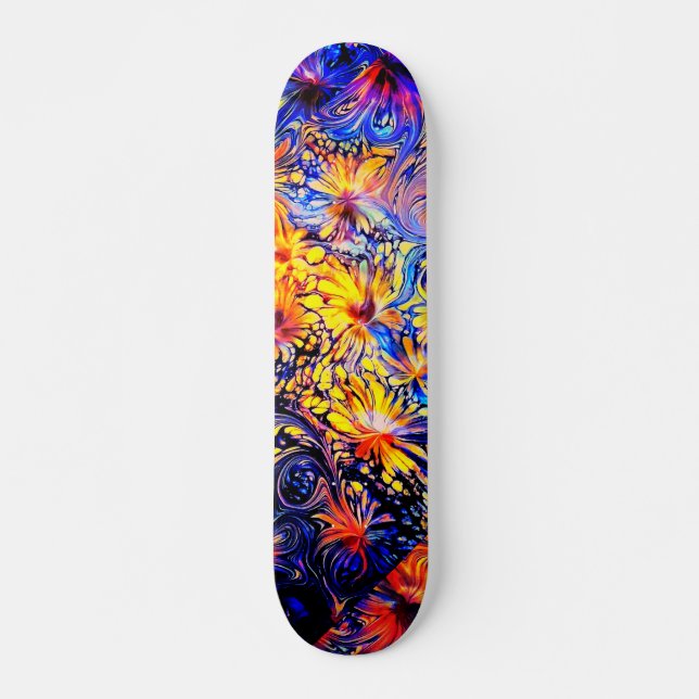 Planche florale déesse Art Skateboard Deck (Devant)