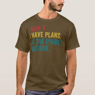 Pläne an der Pinball-Maschine Flipper-Spieler-Arca T-Shirt