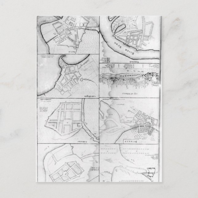 Pläne der Haupttürme, Forts Postkarte (Vorderseite)