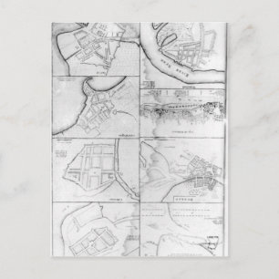 Pläne der Haupttürme, Forts Postkarte